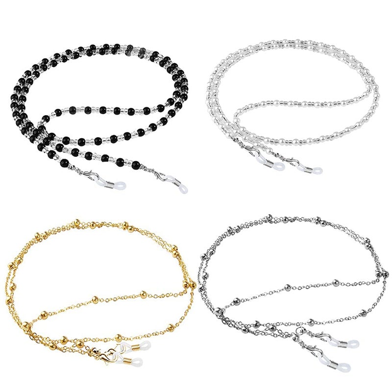 ONESING 4 Pcs Eyeglass Chains for Women Eyeglasses String Holder Glasses Strap Eyewear Chain Glasses Cord Lanyard Gift - Image 1